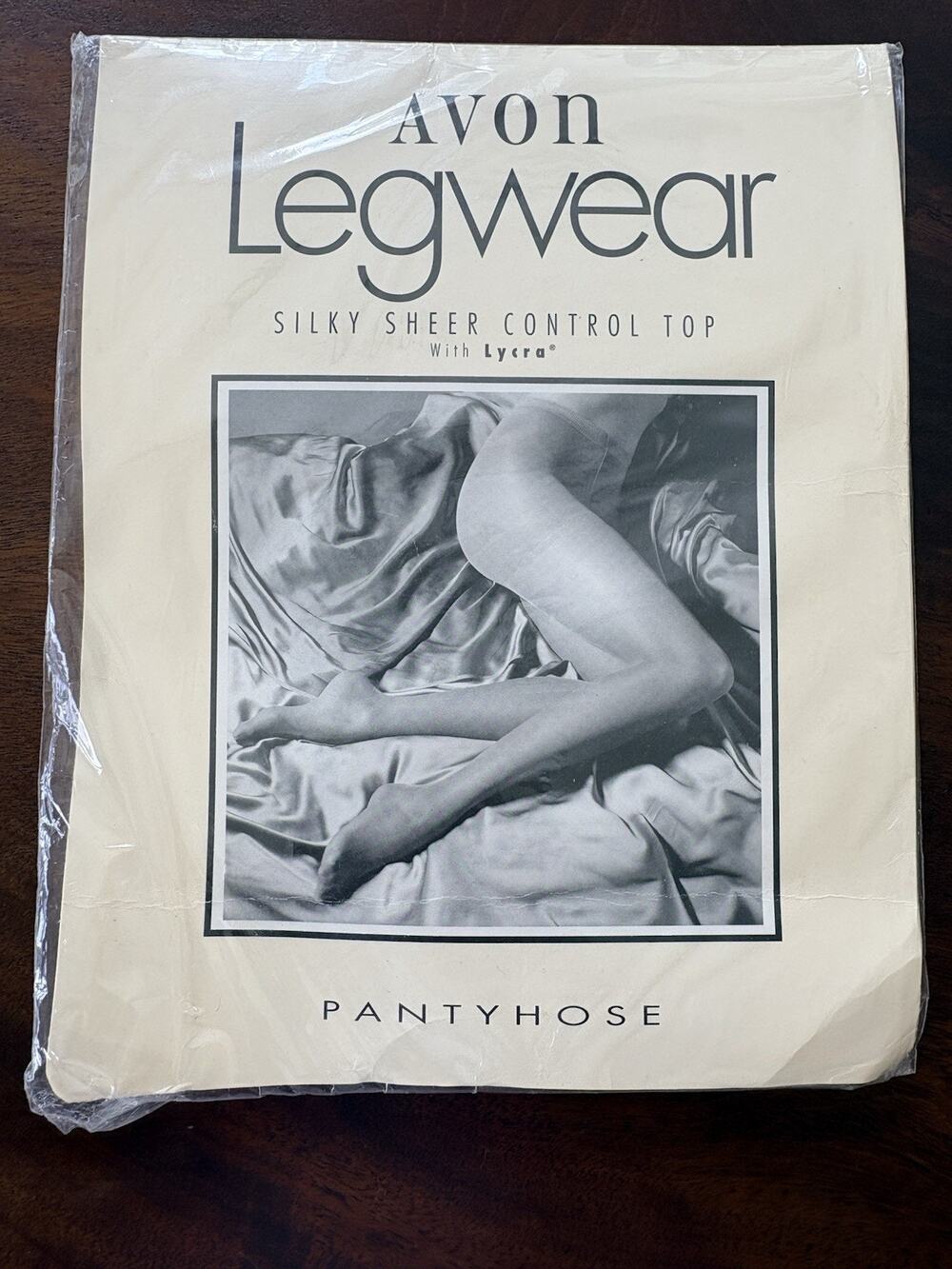 Vintage Avon Legwear Sheer Pantyhose Light Beige Size E Control Top Nylon Lycra